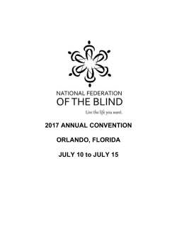 Convention Agenda - National Federation of the Blind