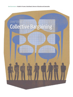 Collective Bargaining - Good Governance: A Guide for Trustees