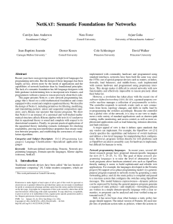 NetKAT: Semantic Foundations for Networks