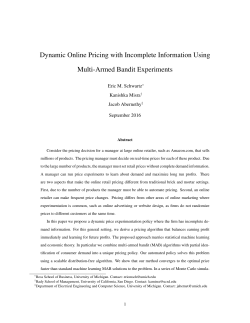 Dynamic Online Pricing with Incomplete Information Using Multi