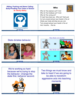 State dictates behavior We`re working so hard because we`re trying