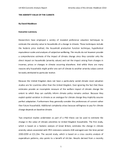 The amenity value of the climate