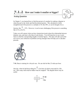 In Chapter 5, you learned how to find the percent of a number by