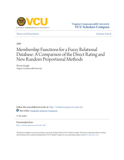 Membership Functions for a Fuzzy Relational Database: A