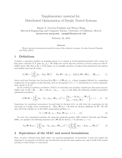 Supplementary material for: Distributed Optimization of Deeply