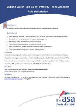 Midland Water Polo Talent Pathway Team Managers Role Description