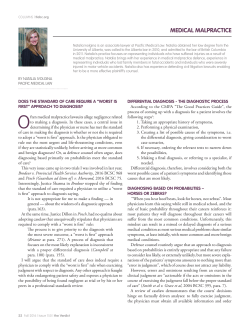 "Worst is First" Approach to Diagnosis?