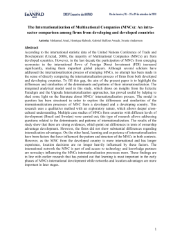 The Internationalization of Multinational Companies (MNCs)
