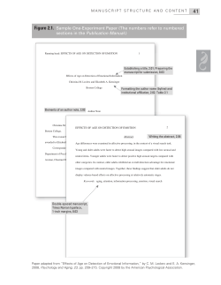 Figure 2.1. Sample One-Experiment Paper (The numbers refer to