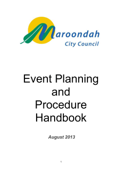 Event Planning and Procedure Handbook