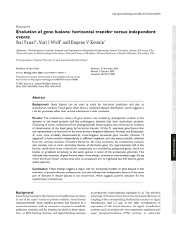 Evolution of gene fusions: horizontal transfer versus independent