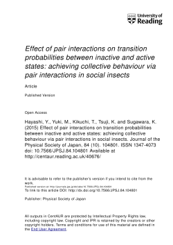 Effect of Pair Interactions on Transition Probabilities