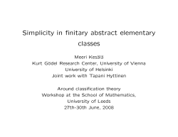 Simplicity in nitary abstract elementary classes
