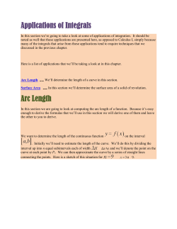Applications of Integrals