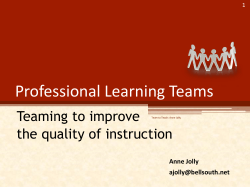 Professional Learning Teams