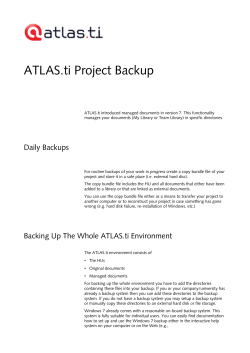 ATLAS.ti Project Backup