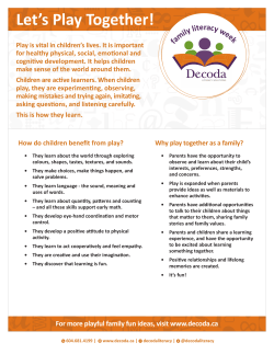 Let`s Play Together! - Decoda Literacy Solutions