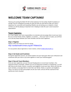 2017 Team Captains Getting Started Guide