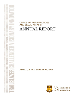 Office of Human Rights and Conflict Management Annual Report