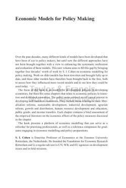 Economic Models for Policy Making.indd