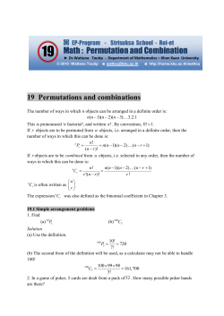 Math : Permutation and Combination