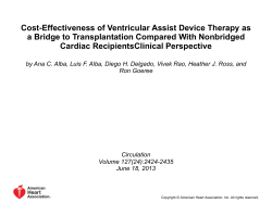 Probability of therapy with ventricular assist device as