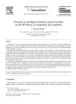 Towards an intelligent database system founded on the SP theory of