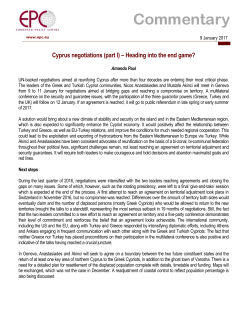 Cyprus negotiations (part I) &ndash; Heading into the end game?