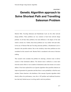 Genetic Algorithm approach to Solve Shortest Path