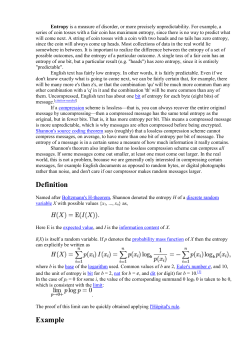 Entropy is a measure of disorder