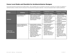 "career level guide Architect"