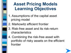 Asset Pricing Models
