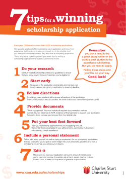 7 Tips for applying for a winning scholarship