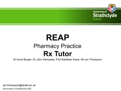 LEN: SU Pharmacy Pilot Experiences