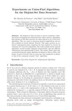 Experiments on Union-Find Algorithms for the Disjoint