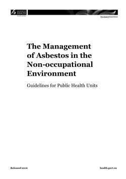 Management of Asbestos in the Non
