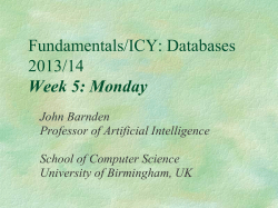Monday: database relationships, keys, etc.