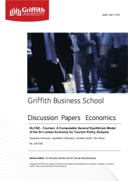 SLCGE - Tourism: A Computable General Equilibrium Model of the