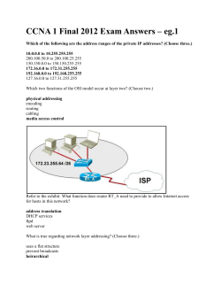 CCNA 1 Final 2012 Exam Answers &ndash; eg.3