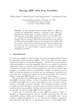 Solving QBF with Free Variables