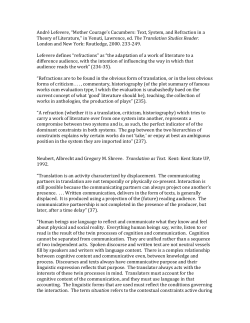 André Lefevere, “Mother Courage`s Cucumbers: Text, System, and