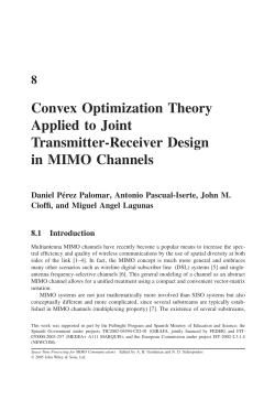 Convex Optimization Theory Applied to Joint Transmitter