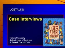 Practicing Case Interviews - Indiana University Bloomington