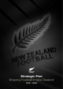 NZF Strategic Plan 2016-2025