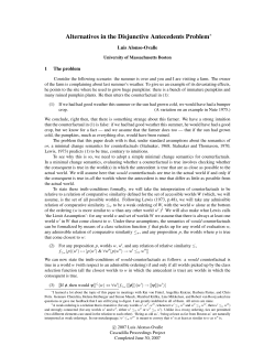 Alternatives in the Disjunctive Antecedents Problem