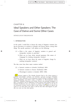 Ideal Speakers and Other Speakers: The Case of Dative and