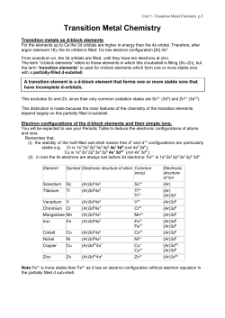 A2 Module 2814: Chains, Rings and Spectroscopy