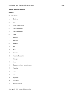 Starting Out With Visual Basic 2012, 6th Edition Page Answers to