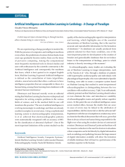 Artificial Intelligence and Machine Learning in Cardiology