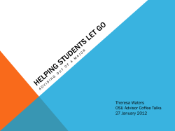 Helping students let go